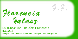 florencia halasz business card